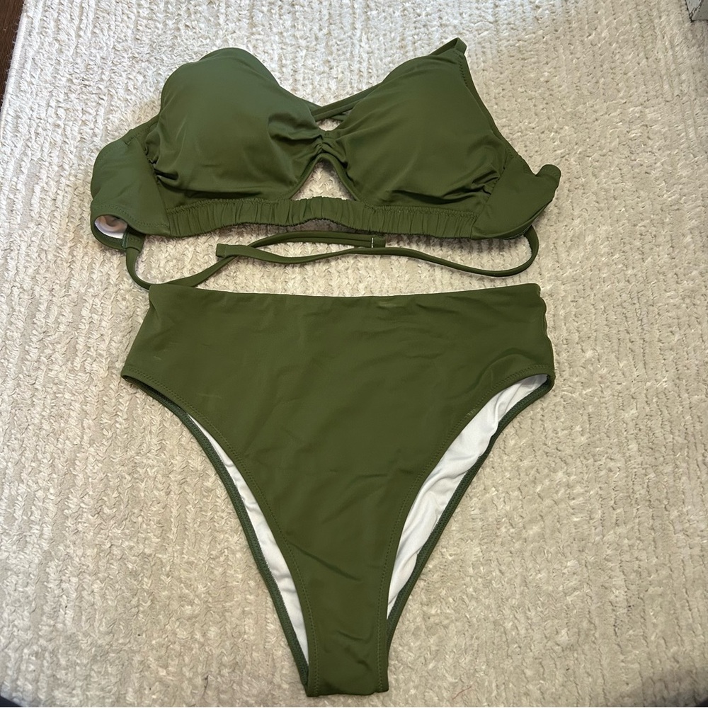 Shade & Shore Green Bikini Set